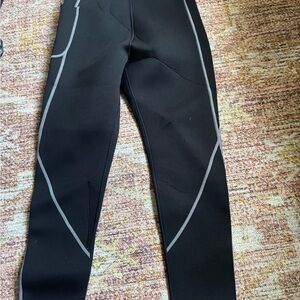 Black Leggings with Gray Accents